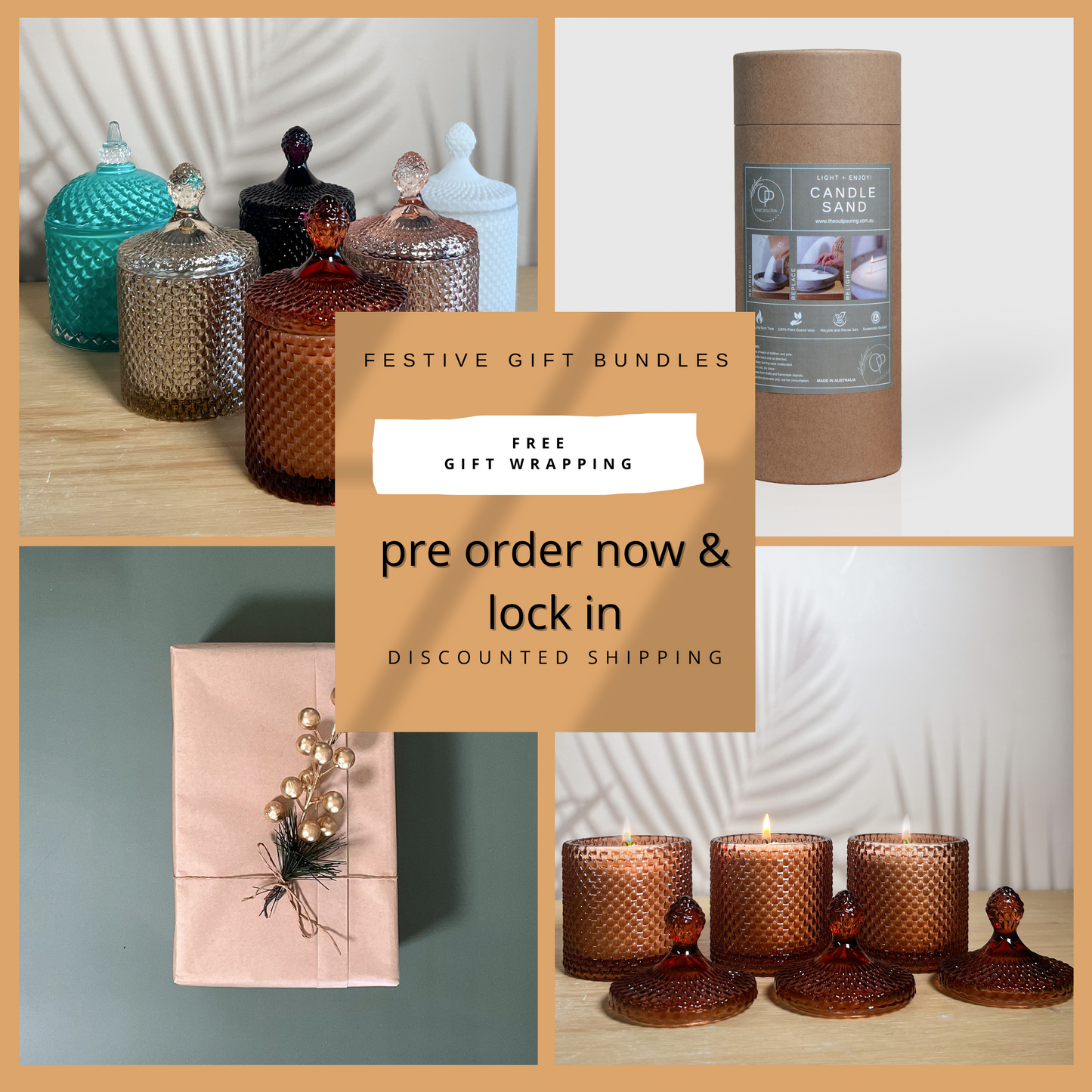 Tear Drop Candle Jars & Candle Sand - Bundle & Save 21%
