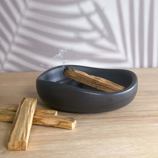 Palo Santo Incense Tray - Slate - Black Slate