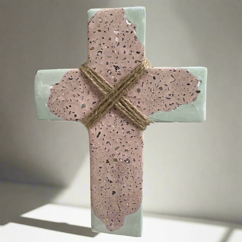 Wall Cross - Rose & Sage (small)